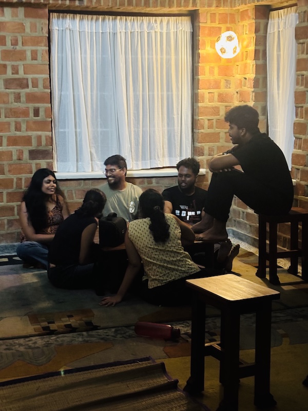 Friends spending a relaxing evening at Tamarind